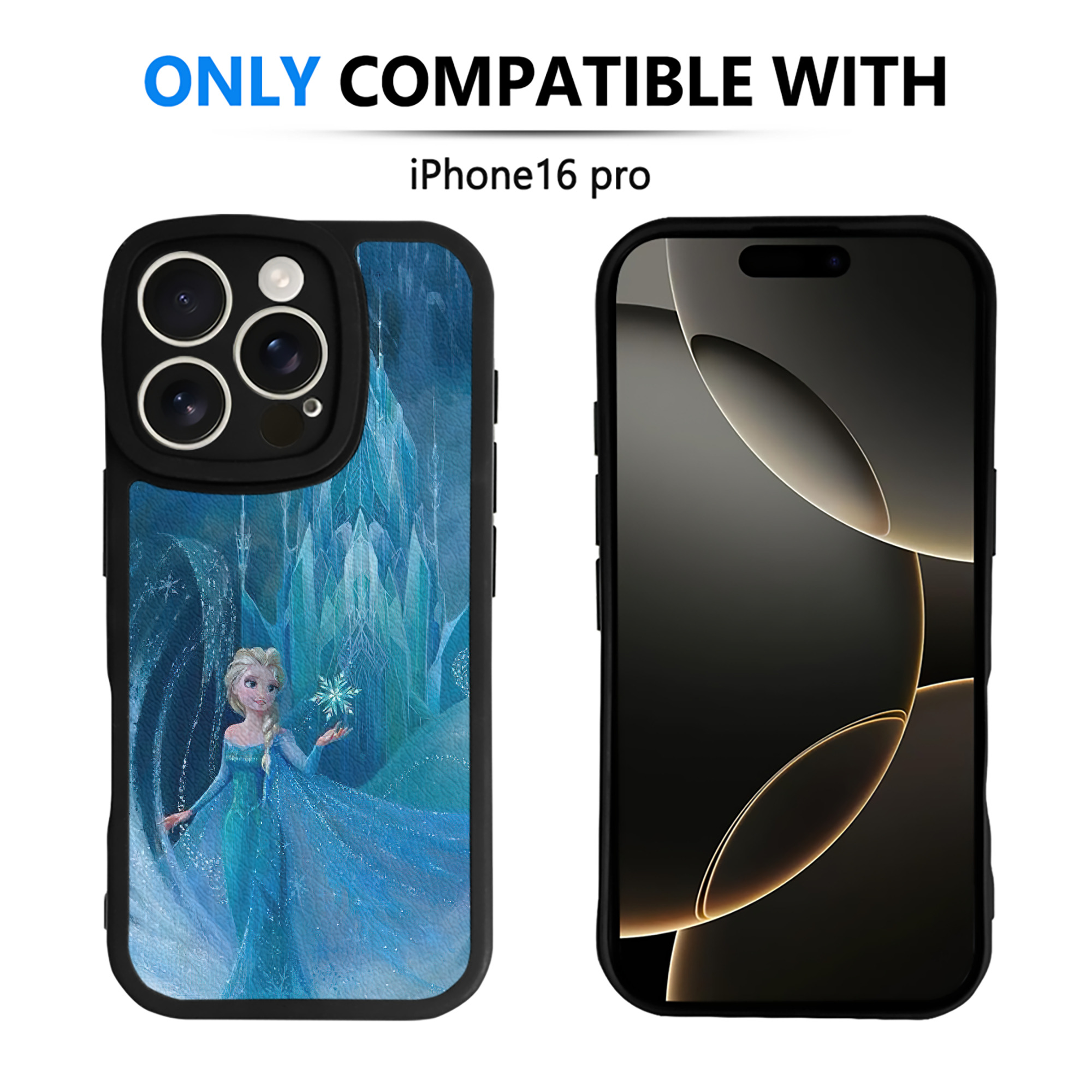 （画像用） アナと雪の女王 アンナ エルサ Frozen Anna Elsa 【iPhone 16シリーズ対応】シリコンスマホケース（レザー調） 材質：シリコン